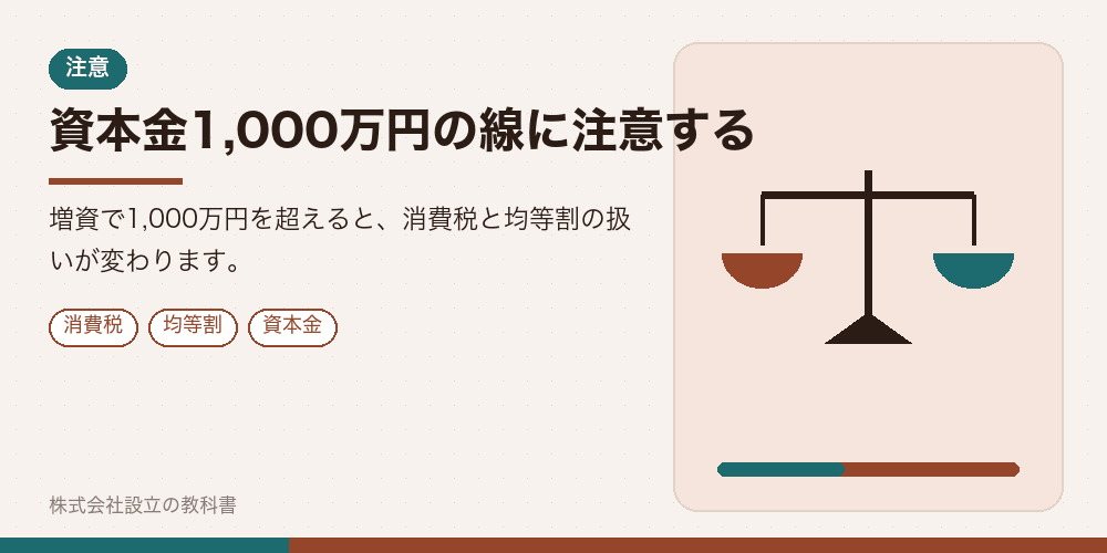 資本金1,000万円の線に注意する