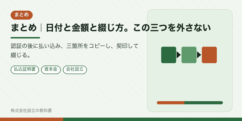 まとめ|日付と金額と綴じ方。この三つを外さない