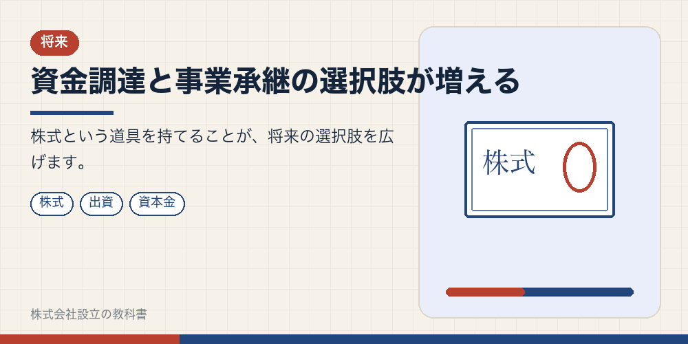 資金調達と事業承継の選択肢が増える