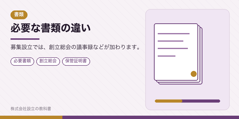 必要な書類の違い