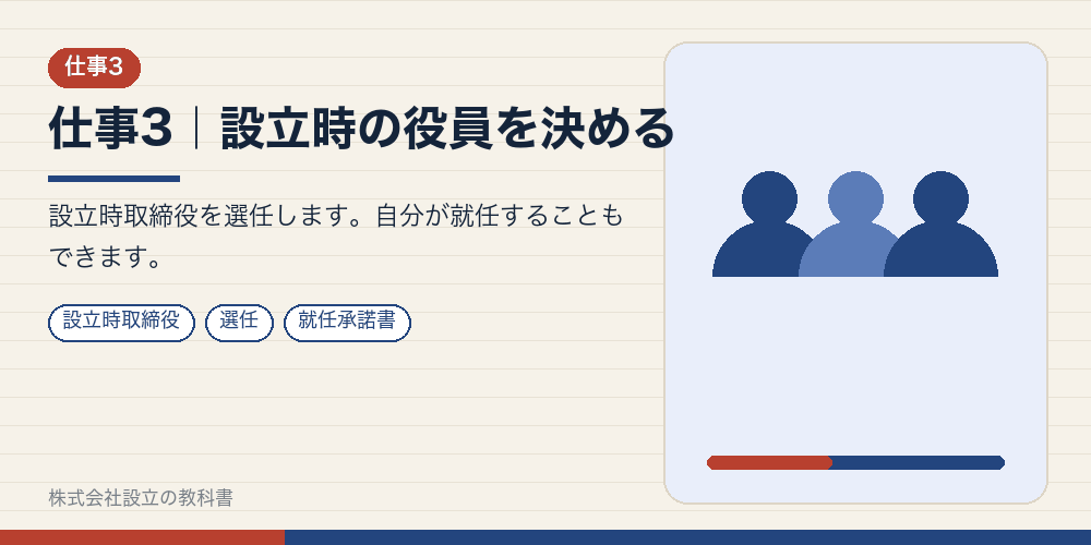 仕事3｜設立時の役員を決める