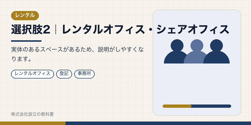 選択肢2｜レンタルオフィス・シェアオフィス