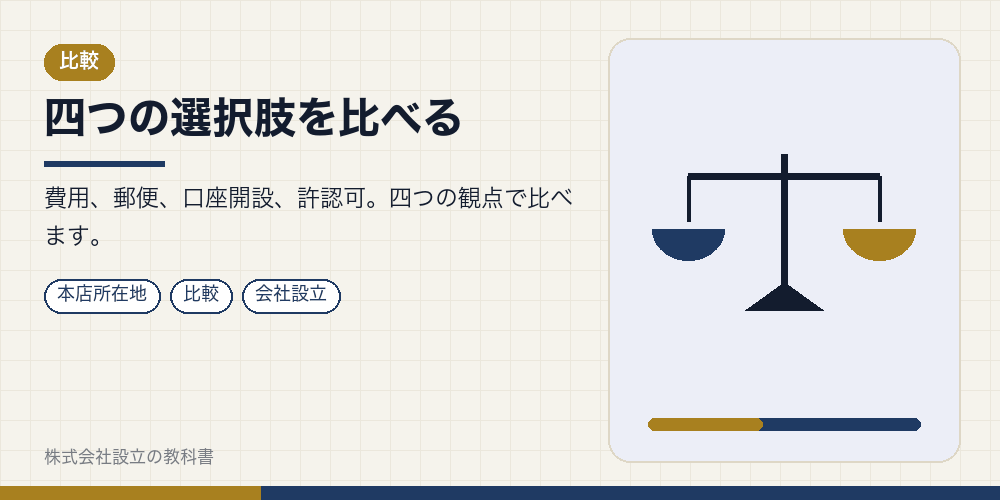 四つの選択肢を比べる