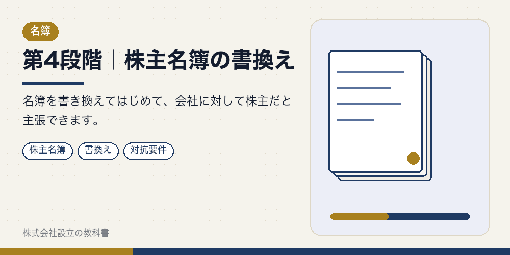 第4段階|株主名簿の書換え