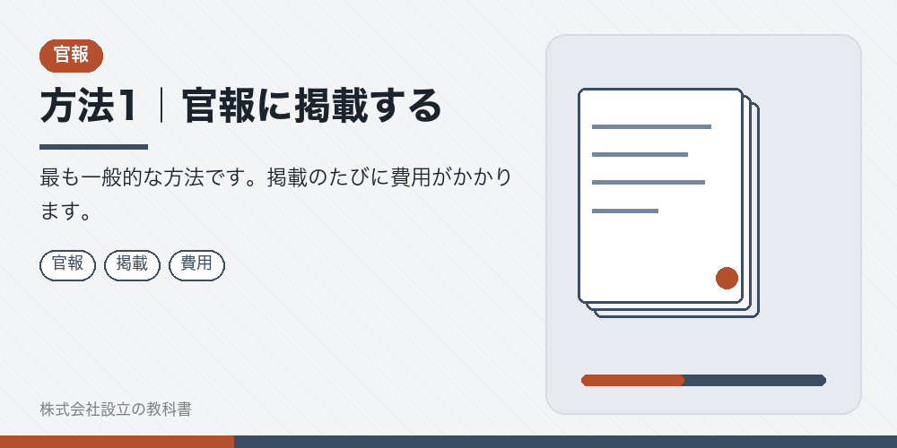 方法1|官報に掲載する