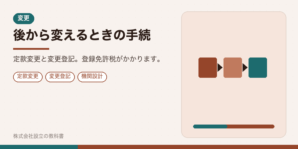 後から変えるときの手続