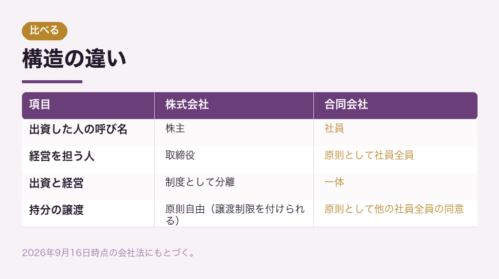 構造の違い