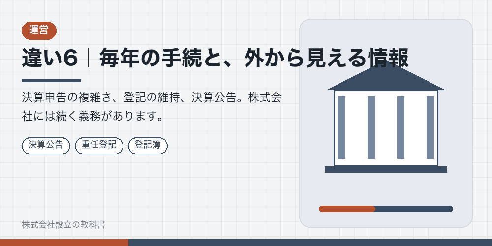 違い6｜毎年の手続と、外から見える情報
