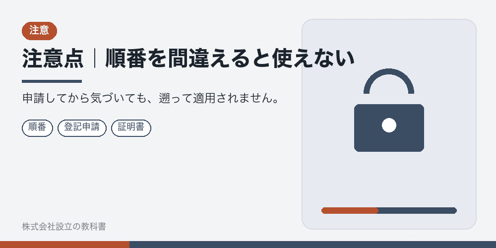 注意点｜順番を間違えると使えない