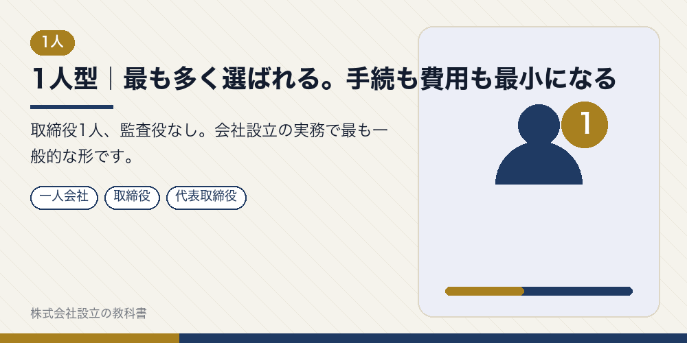 1人型|最も多く選ばれる。手続も費用も最小になる