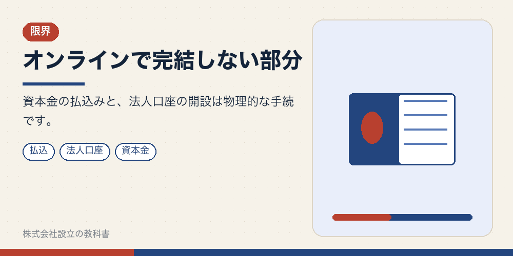 オンラインで完結しない部分