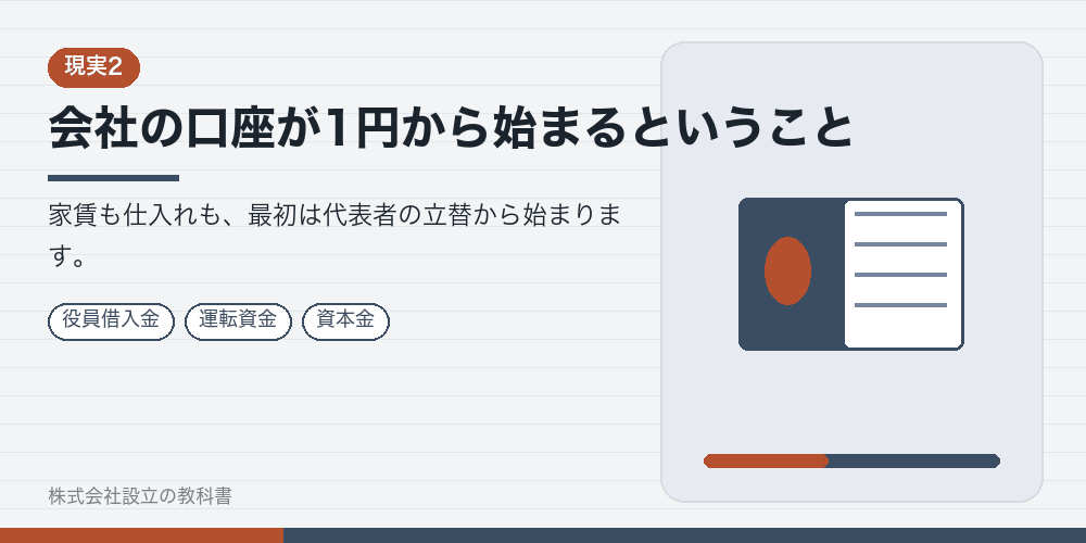 会社の口座が1円から始まるということ