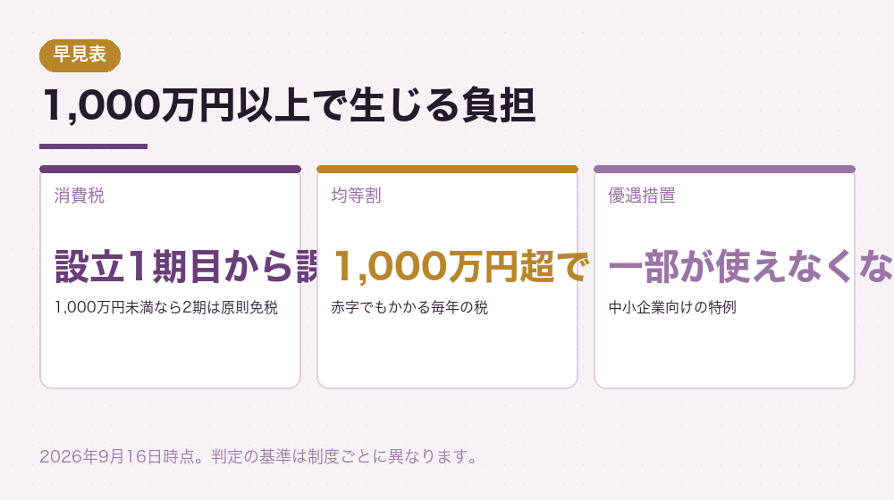 1,000万円以上で生じる負担