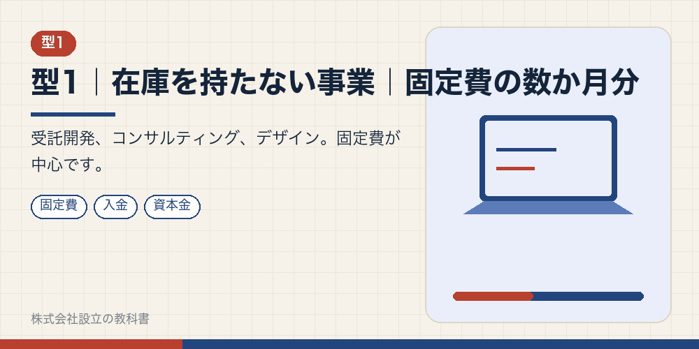 型1|在庫を持たない事業|固定費の数か月分
