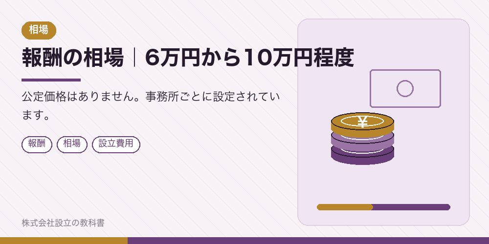 報酬の相場｜6万円から10万円程度