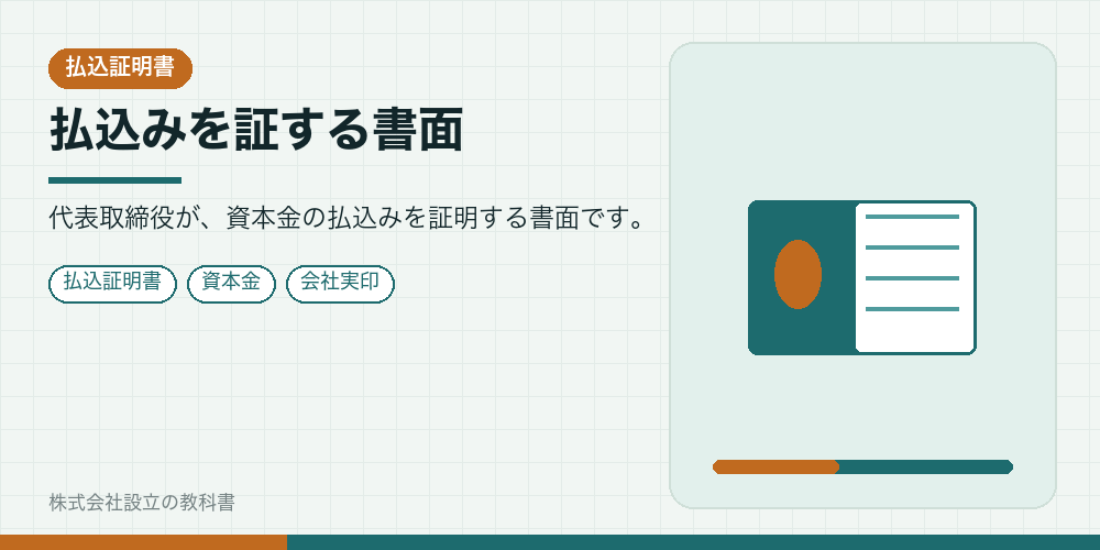 払込みを証する書面