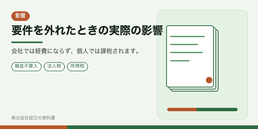 要件を外れたときの実際の影響