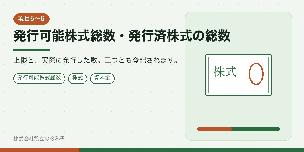 発行可能株式総数・発行済株式の総数