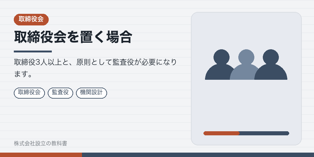 取締役会を置く場合