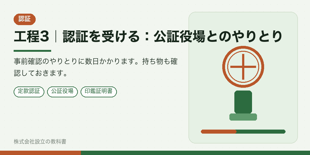 工程3｜認証を受ける：公証役場とのやりとり