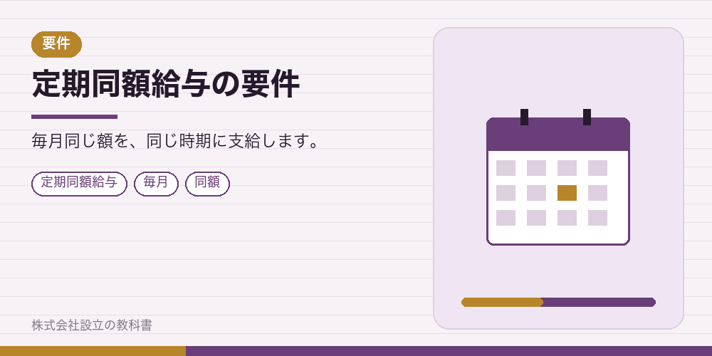 定期同額給与の要件