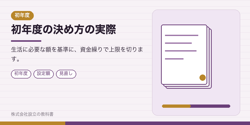 初年度の決め方の実際