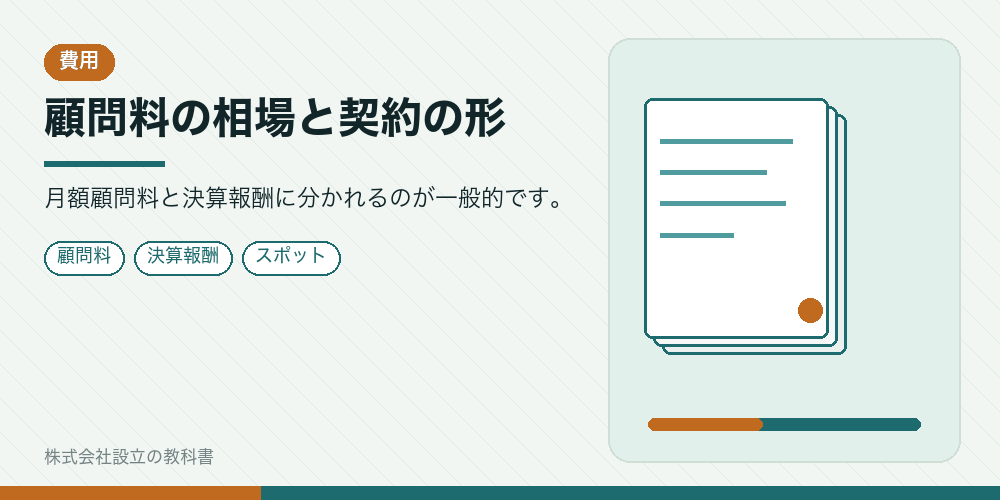 顧問料の相場と契約の形